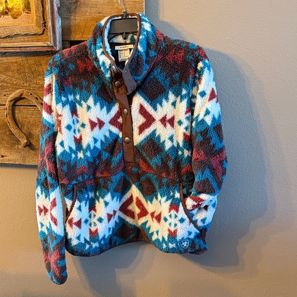 Ariat Teal Quilted Vest & Pullover Set - Picture 4 of 6